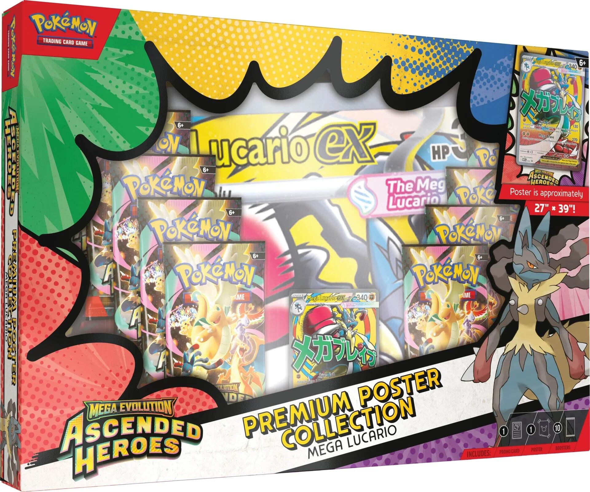 PokemonTCG: Megaevolucion Ascenso Heroico - Premium Poster Collection en Español