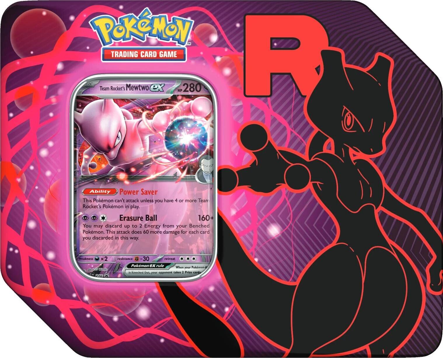 Pokemon TCG - Team Rocket Tin 5 Sobres ingles
