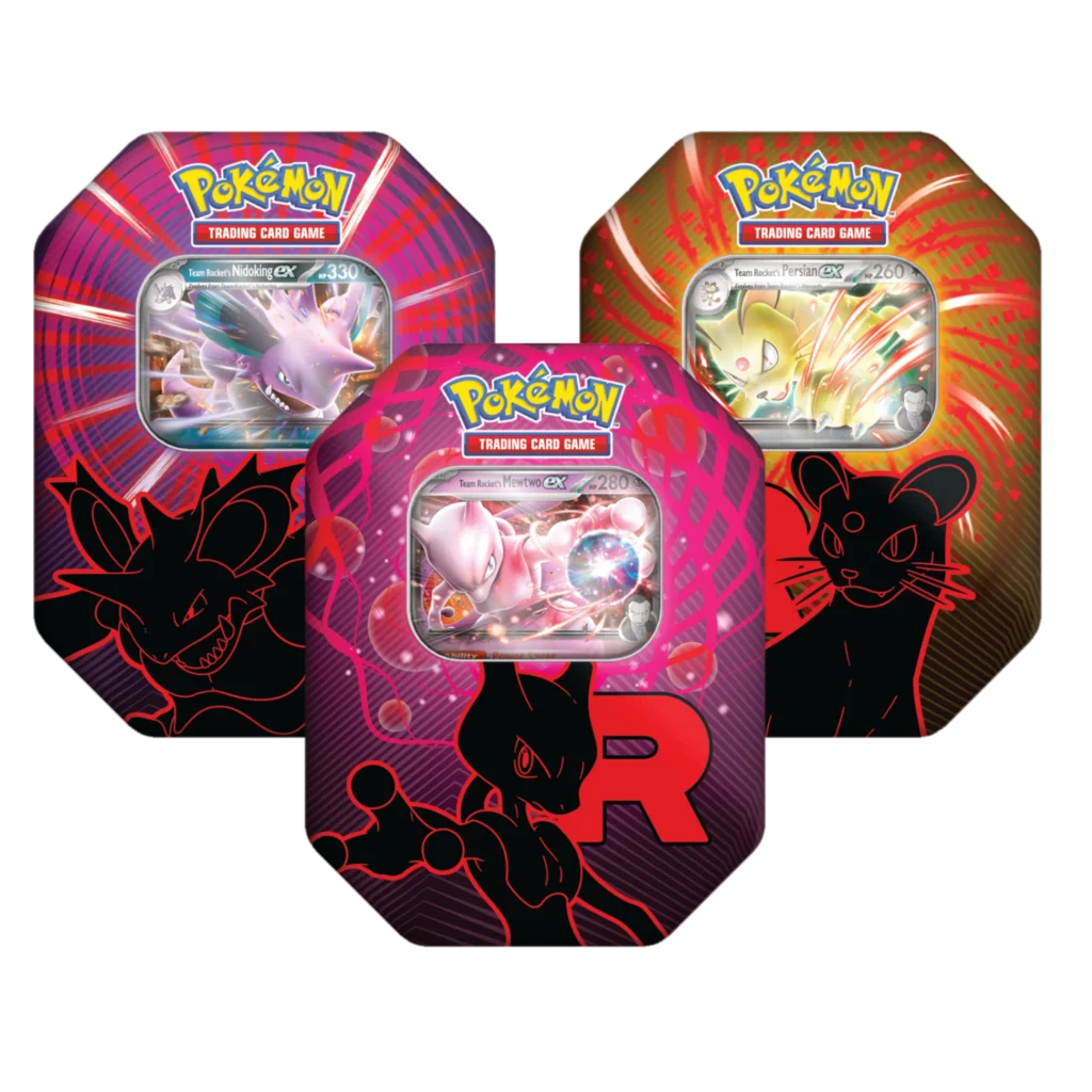 Pokémon TCG · Lata Team Rocket — 4 sobres (Español)