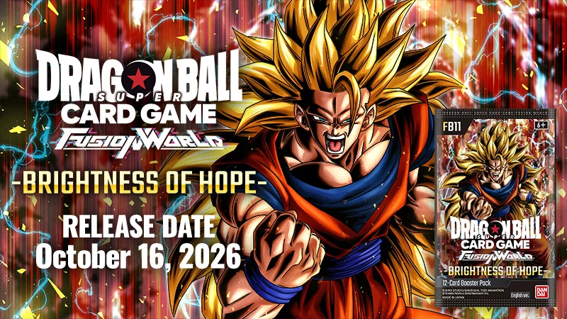 Banner oficial del Booster Pack FB11 Brightness of Hope de Dragon Ball Super Fusion World