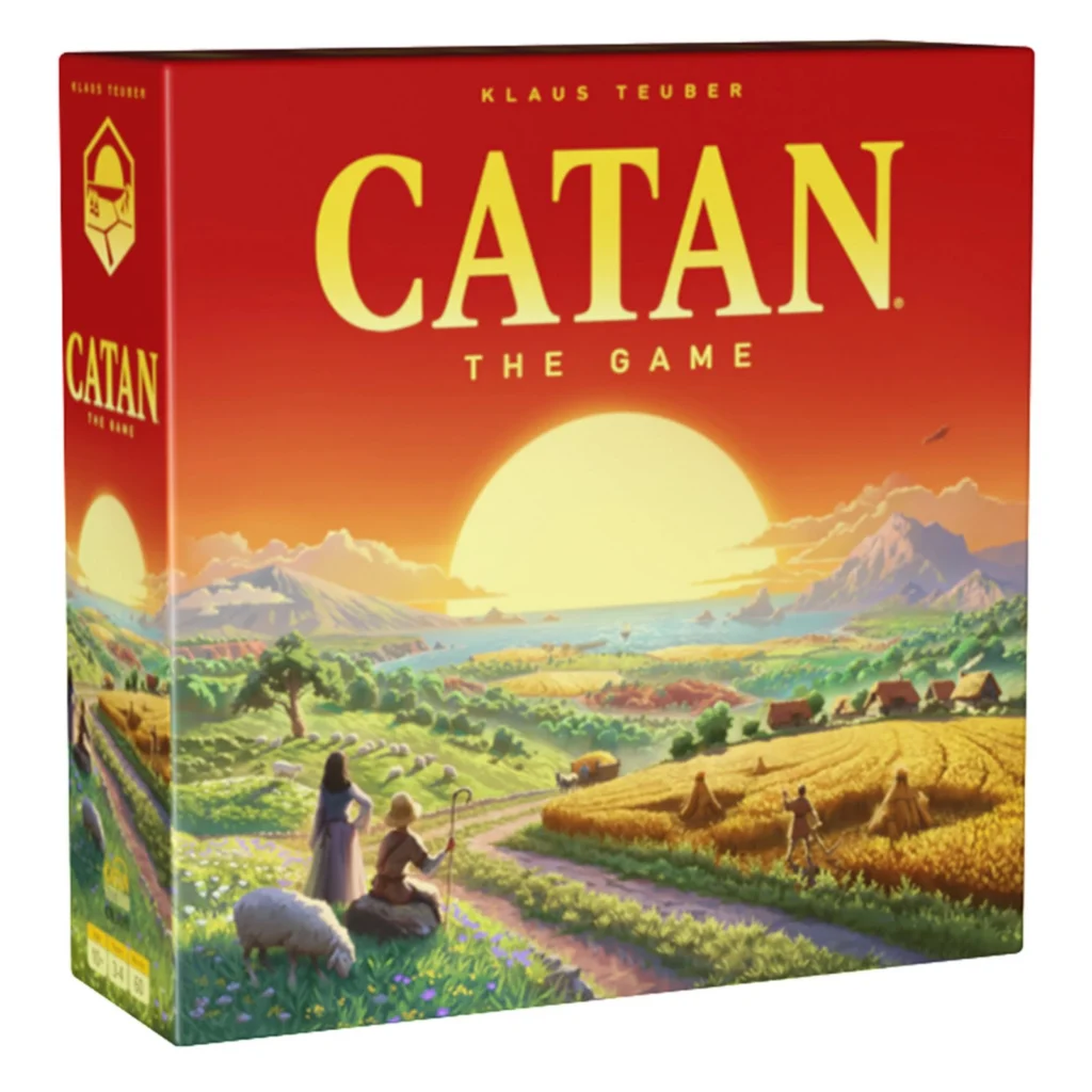 Caja del juego de mesa Catan, edición clásica de estrategia