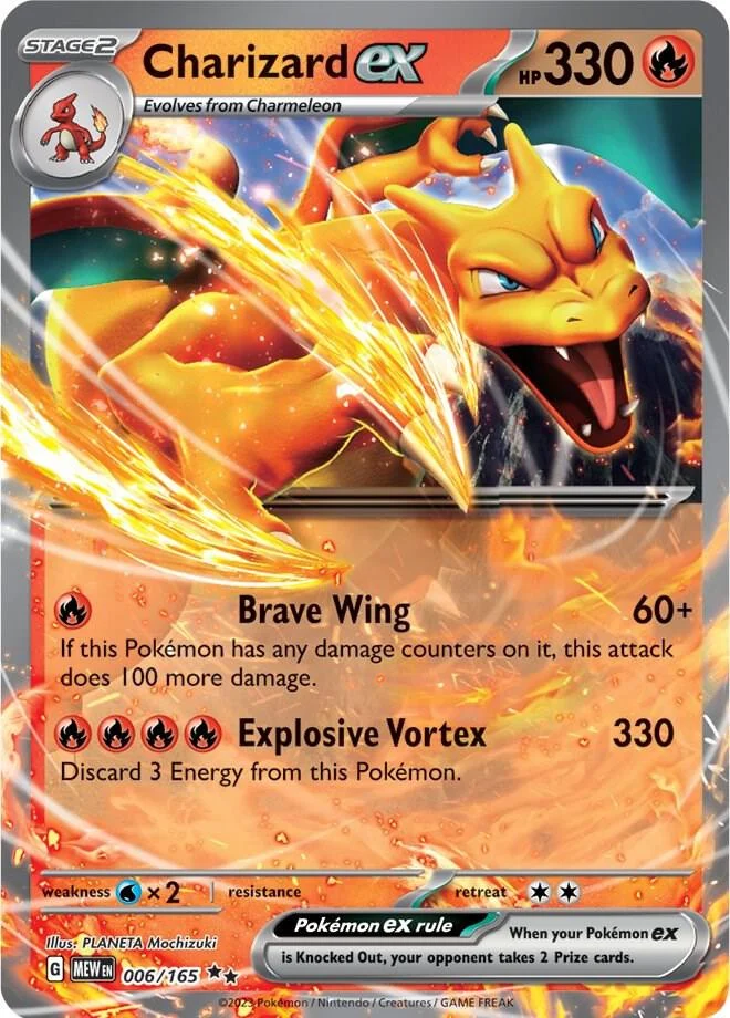 Carta holográfica Charizard ex del set Pokémon TCG Scarlet & Violet 151