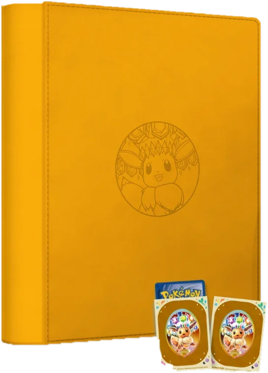 Carpeta oficial de Pokémon con Eevee para organizar una colección de cartas