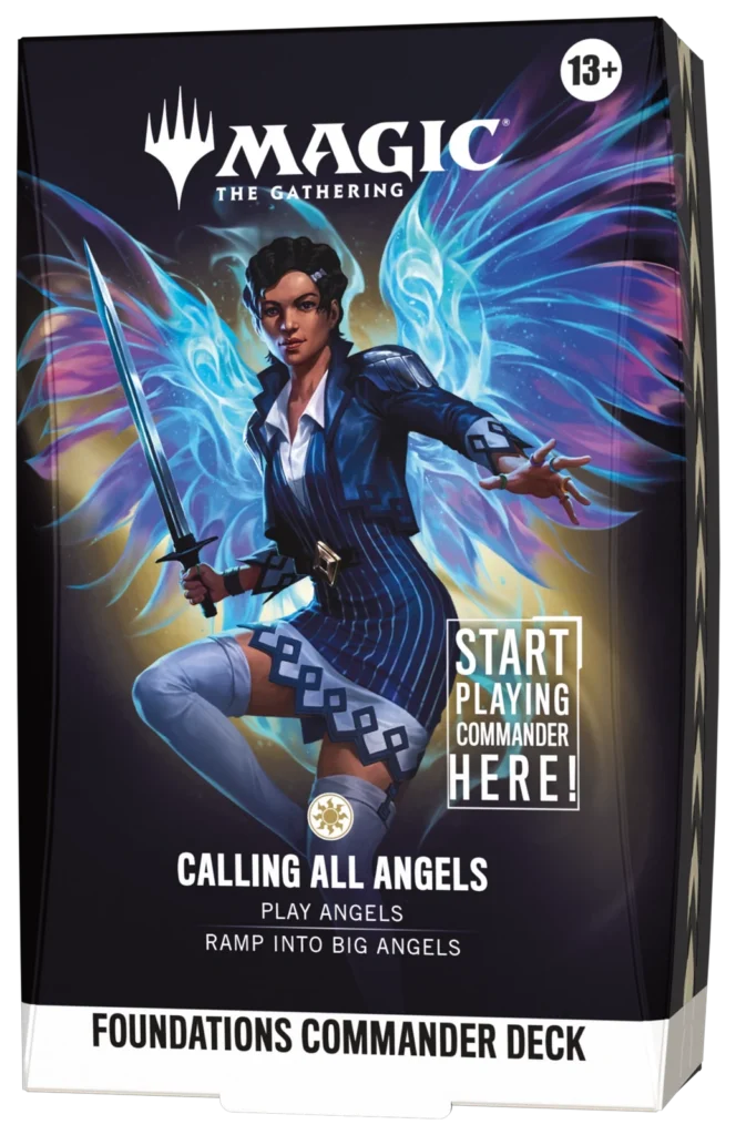 Caja del mazo precon Foundations Commander Deck Calling All Angels de Magic