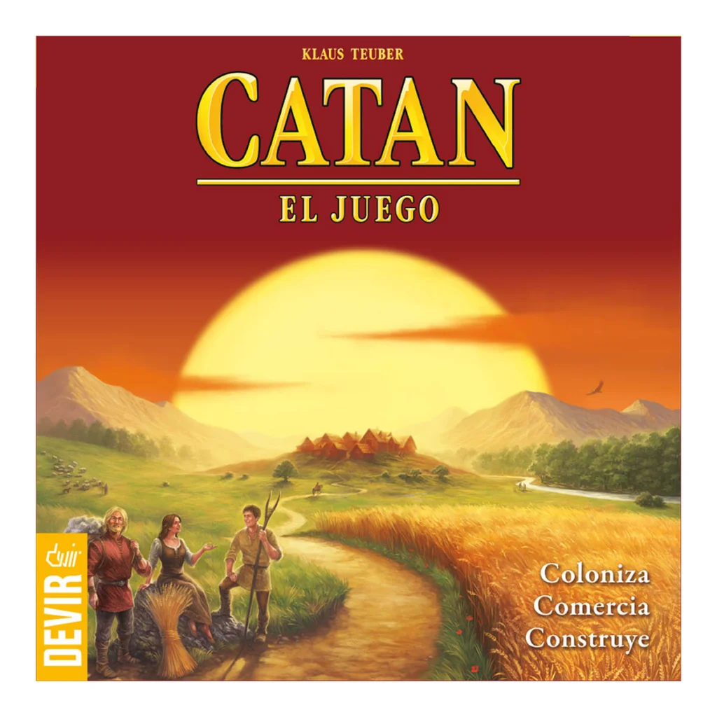 Portada de la caja de Catan: El Juego, edición en español de Devir