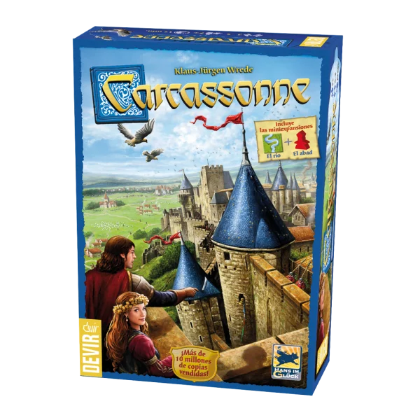 Portada de la caja de Carcassonne, edición en español de Devir