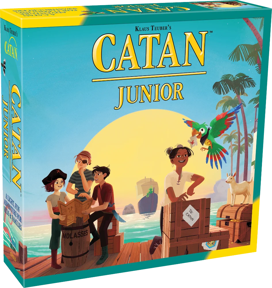 Caja de Catan Junior, la versión de Catan con reglas simplificadas para niños