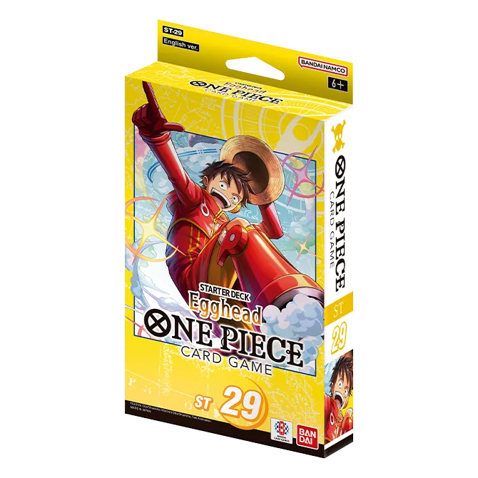 Caja del Starter Deck ST-29 Egghead con Monkey D. Luffy, de One Piece Card Game