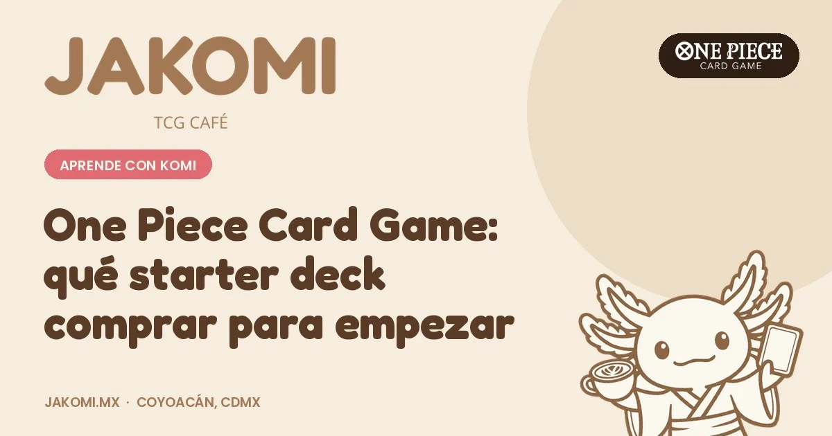 One Piece Card Game: qué starter deck comprar para empezar · portada de la guía de Jakomi TCG Café