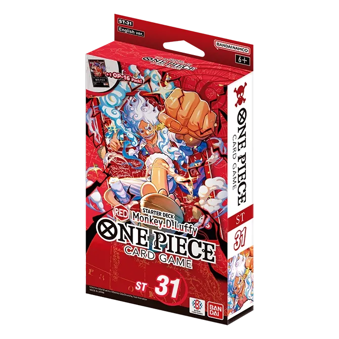 Caja del Starter Deck ST-31 Monkey D. Luffy de One Piece Card Game en inglés