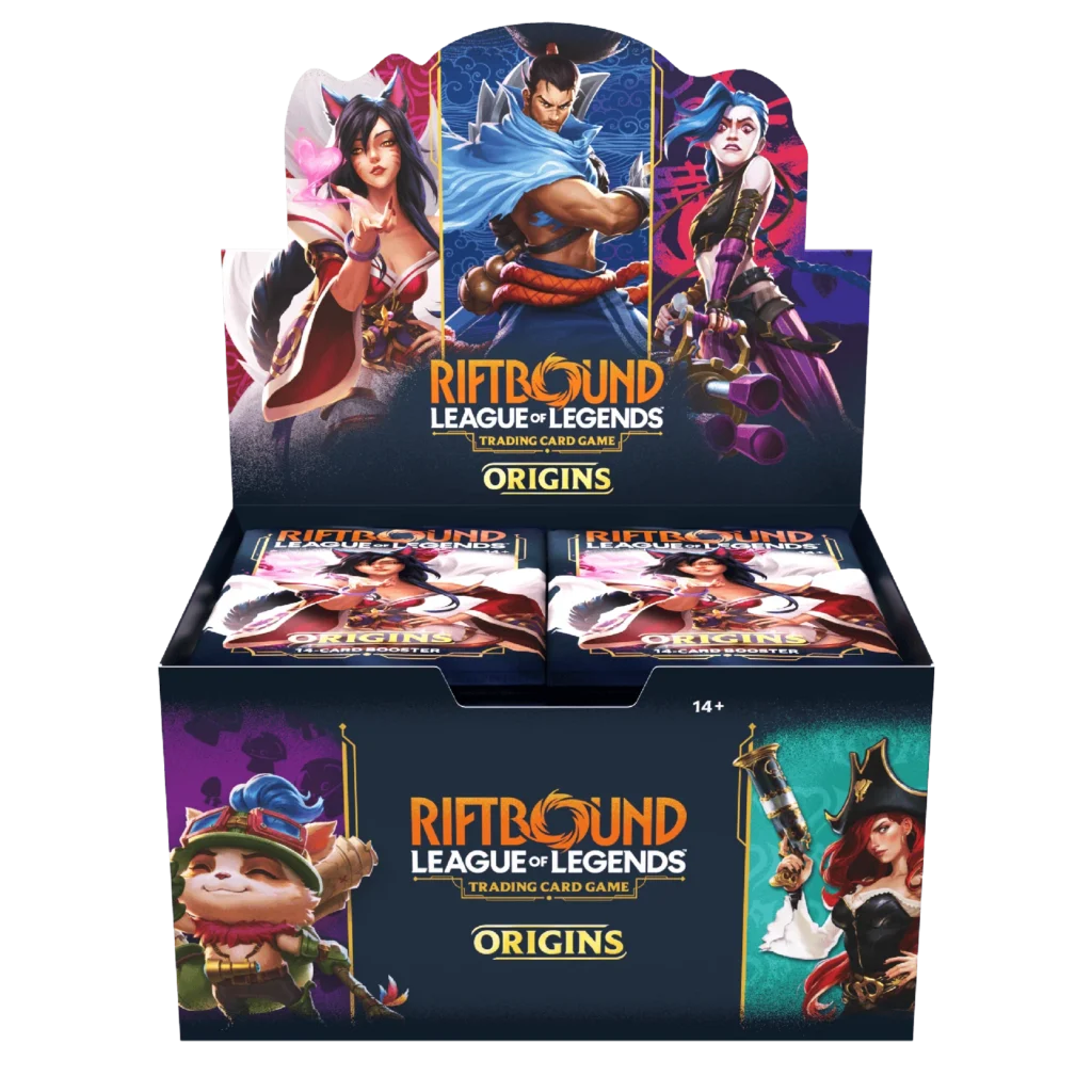 Caja de sobres de Riftbound League of Legends TCG, set Origins
